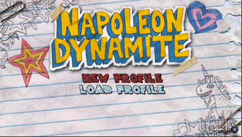 Napoleon Dynamite title screen for PSP